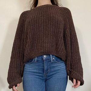 Earthbound oversized brown sweater